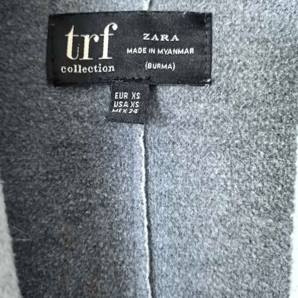 ZARA TRF Collection Light Grey Coat - Picture 3 of 7